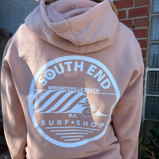 SESS Acid Wash Hoodie Maroon