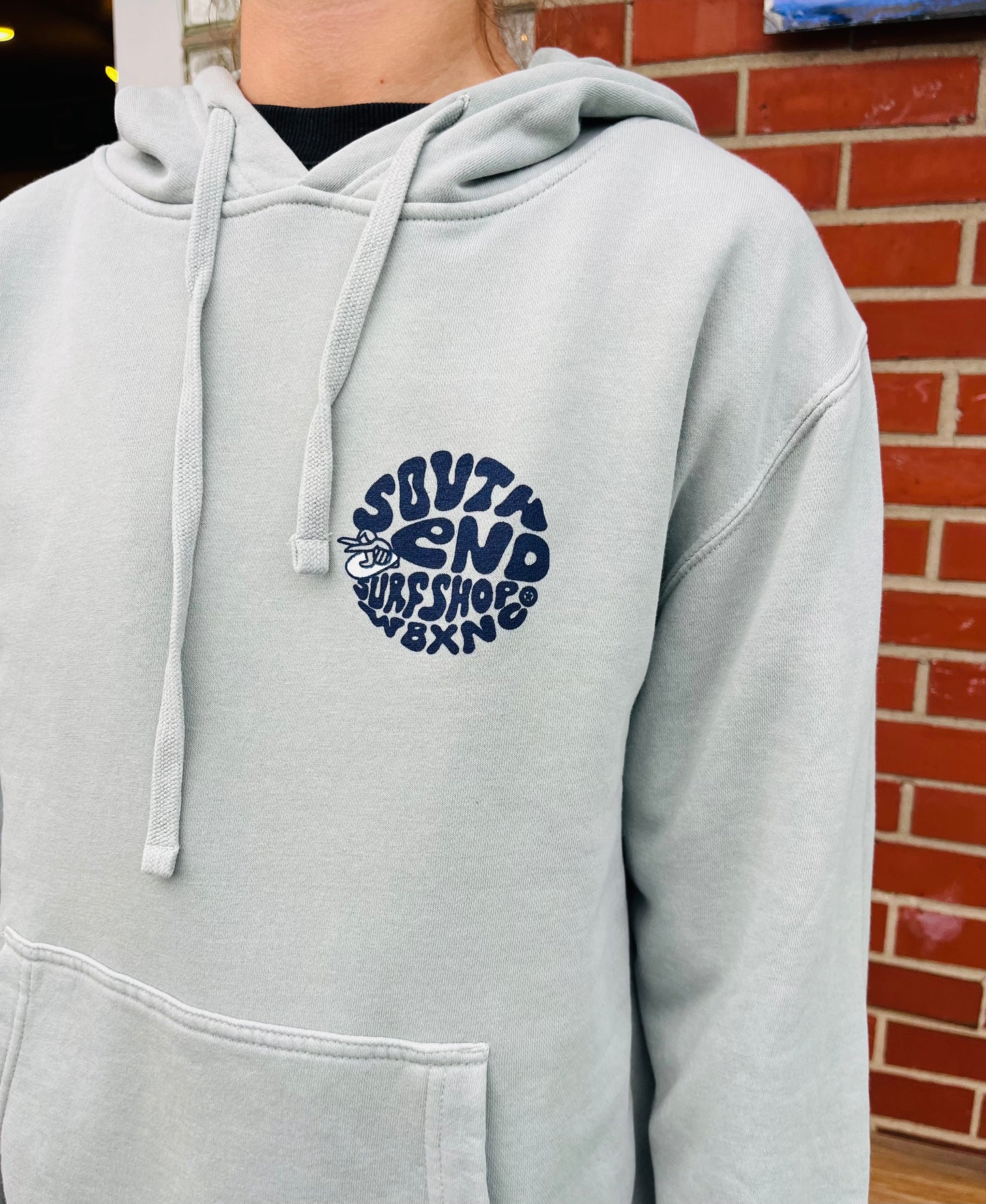 Retro Logo Adult Hoodie Sage