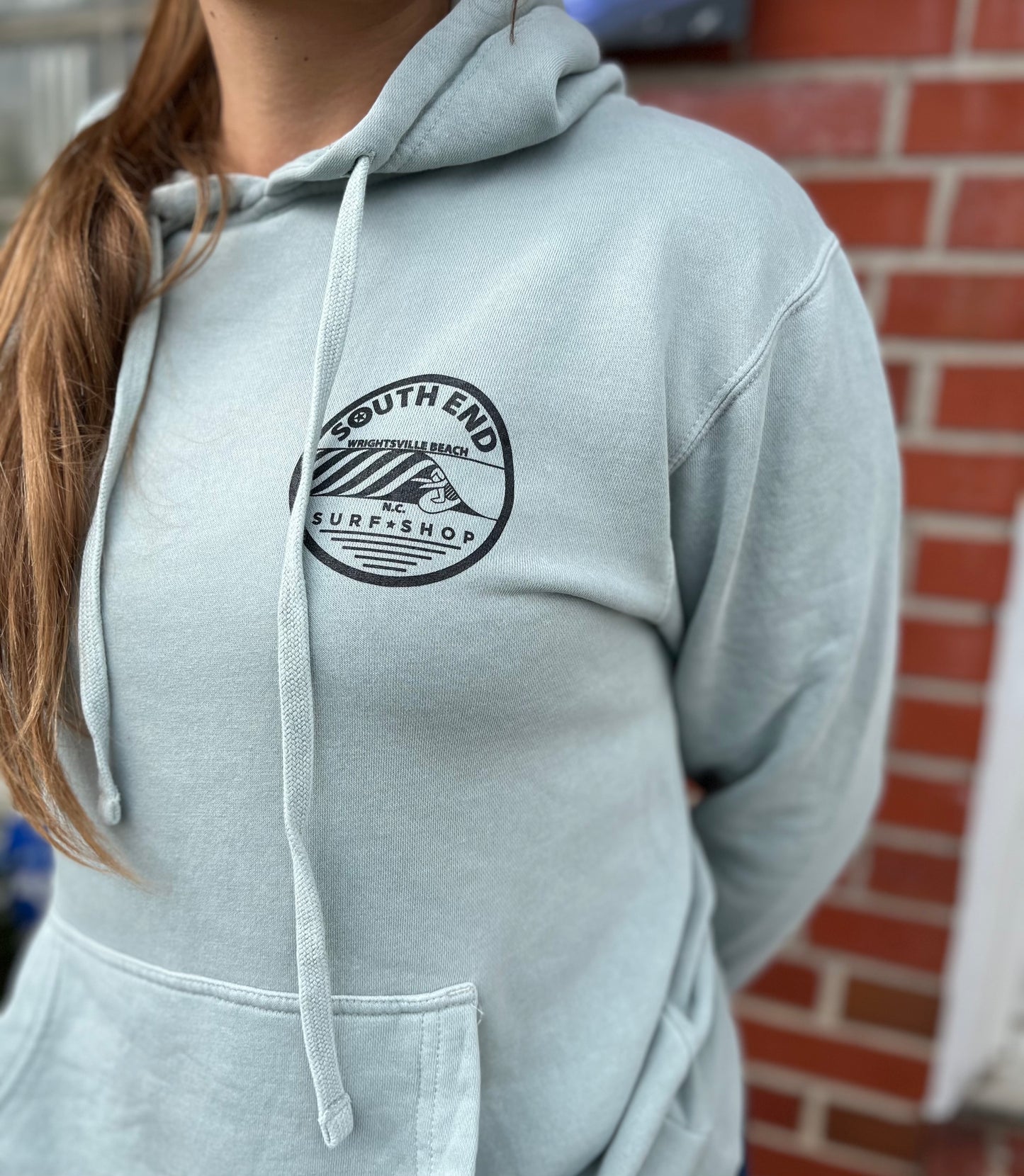 SESS Acid Wash Barrel Hoodie Sage